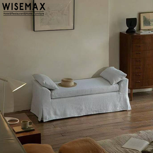 WISEMAX FURNITURE Set di Mobili Moderni per <span class=keywords><strong>Camera</strong></span> <span class=keywords><strong>da</strong></span> Letto, Divani in Tessuto di Lino, Panca, Sedia, Pouf Lungo, Poltrona Relax, Panca <span class=keywords><strong>da</strong></span> Letto - Product Image 3