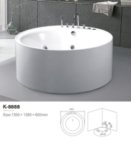 Fanwin Moderne Intérieur Autoportant Trempage Baignoire À Remous Blanc Acrylique Forme En Fibre De Verre Bain À Remous Spa Massage Caractéristiques Salle De Bains