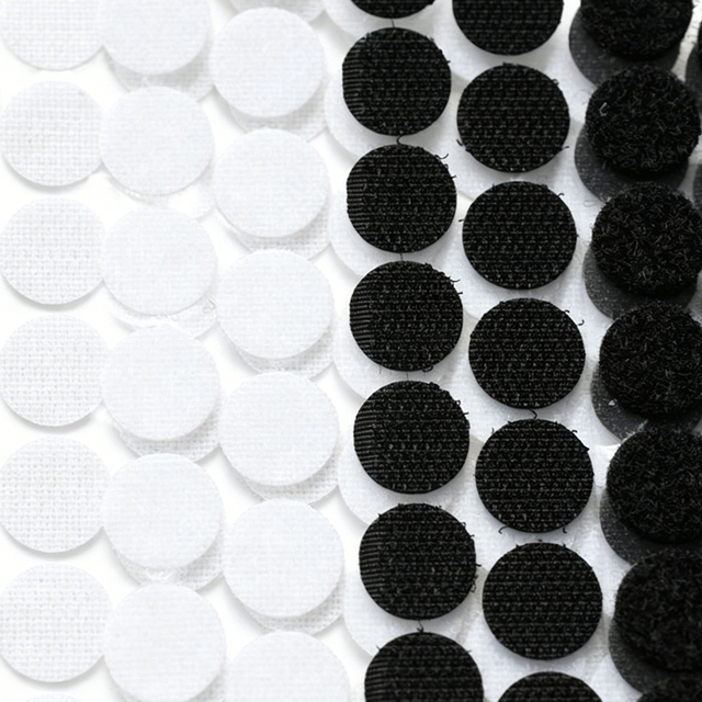 Round Adhesive Hook-and-loop Fastener Nylon Fastener with Adhesive Self-adhesive Tape with Small Dots Peel-and-stick Tape