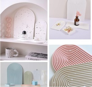 H008 DIY <strong>Strip</strong> Tray Silicone <strong>Resin</strong> Mold Wave Epoxy Mold Cup Fruit Candy Vase Storage Holder Articles Ornaments Making Home Decor - Product Image 3