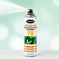 SPRAYMASTER Vente en gros Usine OEM 600ML Adhésif en spray auto-adhésif repositionnable 75 Colle adhésive en spray