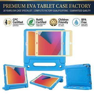 Funda HGD para iPad Air 10.9 con Protector de Pantalla Integrado, Funda Antigolpes de Cuerpo Completo con Soporte (Azul) de Plástico con Asa y Soporte - Product Image 1