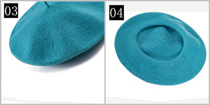 lassy法国帽子，纯色经典豆豆冬帽，女式贝雷帽时尚经典可拉伸羊毛法国政府 - Product Image 3