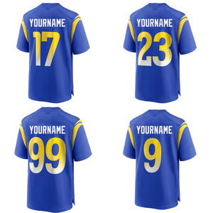 Los hombres personalizados usan la pantalla gráfica de impresión Streetwear Boxy Drop Shoulder poliéster de gran tamaño <span class=keywords><strong>azul</strong></span> de fútbol americano <span class=keywords><strong>camiseta</strong></span> - Product Image 2