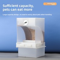Mangeoire automatique pour perruches, anti-déversement et anti-éclaboussures, distributeur de nourriture pour oiseaux de type trémie, modèle en plastique au design pivoine, fournitures pour oiseaux