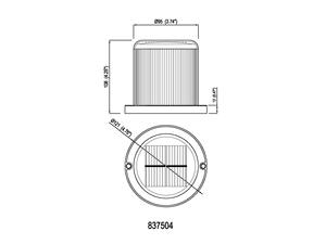 Luz de advertencia solar de 3,75 pulgadas LED Luz de muelle marino Impermeable Certificación CE/RoHS - Product Image 2