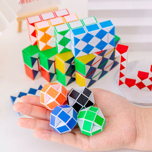 Jeu de puzzle éducatif pour enfants, 24 sections, règles de jeu, jouet anti-stress pour adultes, décompression pour le bureau et les voyages, cube serpent magique - Product Image 5