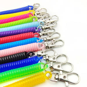 LLavero de bobina de resorte en espiral, cuerda de estiramiento de defensa antirrobo, llavero de seguridad con hebilla de langosta de Metal para soporte de regalo de llave - Product Image 6