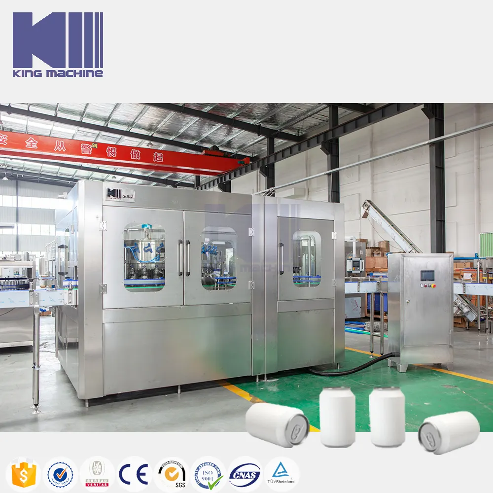 Automatic small scale carbonated beverage aluminum can production line