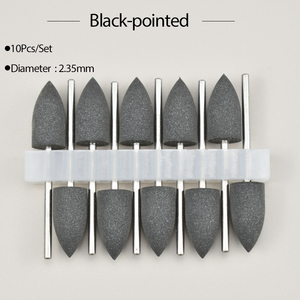 10 pièces/ensemble Outils <span class=keywords><strong>de</strong></span> bijouterie, fraises <span class=keywords><strong>de</strong></span> polissage dentaire en caoutchouc <span class=keywords><strong>de</strong></span> silicone, pour le blanchiment des dents et le polissage, 2,35 mm, pour perceuse à ongles - Product Image 6
