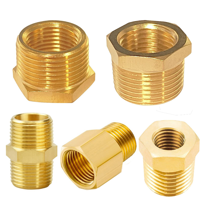 Bwintech 6 pz 1/8 Femmina A 3/8 Maschio BSP Filettatura In Ottone Boccola Esagonale Riduttore Connettore Per Tubo Collegamento Conversione