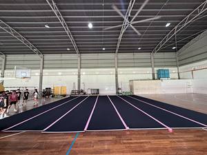 Nhà máy cung cấp cổ vũ thảm liên kết bọt CuộN đào tạo 6'x 42 'thảm ngoại quan bọt cuộn để bán - Product Image 6