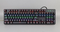Clavier de jeu mécanique pleine taille 104 touches, rétroéclairage RGB double-shot, clavier filaire USB, macros programmables, pour PC Gamer