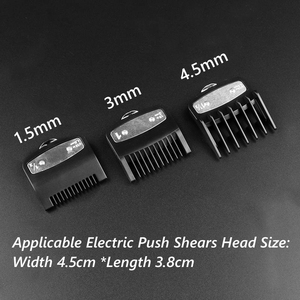 Peines Guía para Cortapelos Wahl Universales, Negro Transparente Rojo, 1.5mm 3mm 4.5mm 6mm, 2/3/4 Piezas - Product Image 5