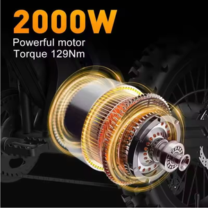 มอเตอร์ไซค์วิบาก NQX ประสิทธิภาพสูง 2000W โครงเหล็กกล้าคาร์บอนสูง แบตเตอรี่ 52V 27AH ระยะทาง 100 กม. ความเร็ว 72 กม./ชม. - Product Image 4