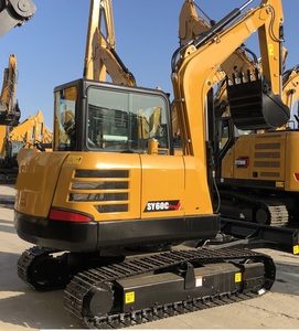 Bottes en caoutchouc pour excavatrice hydraulique SY60C de 6 tonnes avec seau à goupilles et refroidisseur d'air - Product Image 4