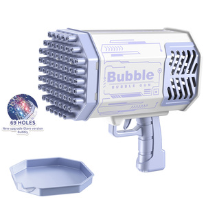 Amazoned Top Seller 69 agujeros <span class=keywords><strong>pistola</strong></span> <span class=keywords><strong>de</strong></span> burbujas eléctrica automática verano al aire libre Bazooka <span class=keywords><strong>pistola</strong></span> jabón agua máquina <span class=keywords><strong>de</strong></span> burbujas juguetes para niños - Product Image 1