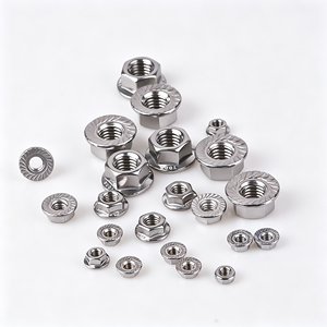 Tuerca de Brida Hexagonal de Acero Inoxidable de Alta Calidad GB6177.1, Tuerca de Brida Antideslizante Dentada con Bloqueo M3-M20 - Product Image 1