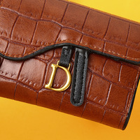 Porte-cartes de luxe haut de gamme pour femmes, motif crocodile, petit format, exclusif, multi-cartes, portefeuilles pour femmes