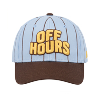 Topi Baseball 6 Panel Biru Langit Kustom Model Kampus dengan Garis-Garis Pinstripe, Bordir Logo, Kualitas Tinggi dari Produsen