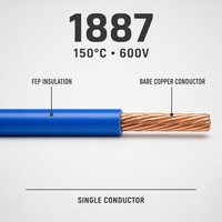 UL1887 150 ℃   Câbles électriques de raccordement FEP 600V 30-4/0 AWG 1 conducteur Câble électrique UL758 UL1581