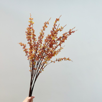 Ranting Eucalyptus Buatan 89cm 5 Cabang Plastik Imitasi Mini Berry Batang Panjang Merah Dekorasi Musim Gugur Pernikahan Rumah Taman Grosir