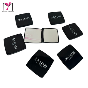 MUYANG HAIR <b>Compact</b> <b>Mirror</b> Square Plastic Dual Sided Foldable Pocket <b>Mirror</b> Chrome Finishing Travel Vanity Use - Product Image 2