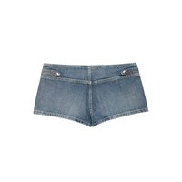 ZEVITY Vêtements Femme 2026 Nouvelle Collection Été Short en Jean Mini Taille Basse Rétro Chic pour Femme Pantalon Court Femme