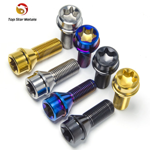 Titst Titan Giả Mạo Bánh Xe Bu Lông 28Mm Dài Bánh Xe Bu Lông Côn M14 M12 1.25/1.5 Pitch Gr.5 Titan Lug Bu Lông Với Torx Key - Product Image 5