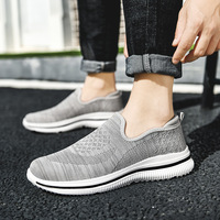 Chaussures décontractées pour hommes, grande taille, en toile et maille respirante, légères, antidérapantes, à enfiler, avec logo personnalisé OEM ODM, Zpatillas