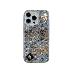 Ốp điện thoại iPhone 12/15 Pro Max cao cấp, thiết kế kim cương thủ công, chất lượng cao, lấp lánh, dành cho nữ, mạ điện, chế tác đặc biệt - Product Image 6