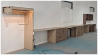 Meuble mural de chambre d'hôtel personnalisé Home2 Suites Working Wall King, suite à une chambre, accessible, GR 316, fabricant de meubles pour chambres d'hôtel