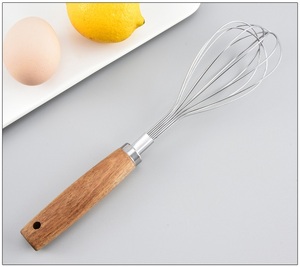 Outils de gâteau de vente chaude batteurs à oeufs outils de cuisson commerciaux en bois spatule en acier inoxydable cuillère à crème glacée outil de séparateur d'oeufs - Product Image 2