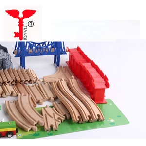Rompecabezas de madera de tren de la ciudad de pista de carreras de juguete - Product Image 4