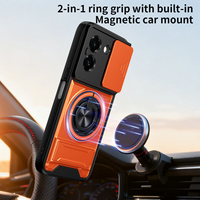 Coques de téléphone portable de style fenêtre pour Honor X7e Plus avec protection d'appareil photo, béquille et protection antichoc pour la coque arrière