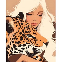 Peinture à l'huile numérique sur toile faite à la main, style européen et américain, beauté sexy, réalisme moderne, taille personnalisable