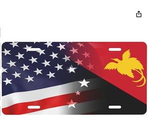 <span class=keywords><strong>Plaque</strong></span> d'<span class=keywords><strong>immatriculation</strong></span> patriotique avec drapeaux de Papouasie-<span class=keywords><strong>Nouvelle</strong></span>-Guinée et des États-Unis, emblème 6 x 12 pouces, <span class=keywords><strong>plaque</strong></span> d'<span class=keywords><strong>immatriculation</strong></span> avant de voiture, accessoire de décoration de voiture - Product Image 1