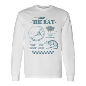 T-shirt à manches longues The Rat, design rétro de rongeur, motif animal <span class=keywords><strong>incompris</strong></span>, vêtement unisexe - Product Image 1