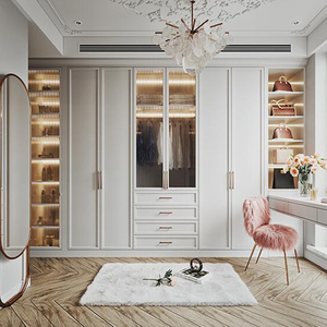 Garde-robe haut de gamme, meubles de chambre à coucher, armoire en bois imperméable personnalisée pour maison villa hôtel appartement - Product Image 3