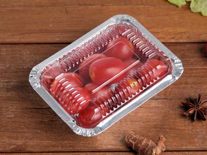 Oem徽标取出铝锅一次性食品包装小铝箔托盘带盖小铝容器 - Buy Takeaway Food Container Foil Food ...
