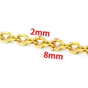 สร้อยข้อมือสแตนเลสสตีลทรงลิ่มหัวเตาสุญญากาศชุบภายในด้วยทองแบบ DIY สร้อยข้อมือแฟชั่นสุดเท่ - Product Image 4