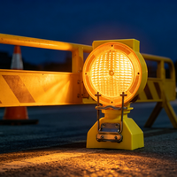 Feu de signalisation solaire de sécurité pour travaux routiers, cône de signalisation routière, lampe clignotante étanche, lumière LED d'urgence