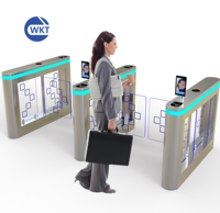 Barreras Abatibles de Alta Velocidad con Control de Acceso RFID de Acero Inoxidable, Torniquetes para Estaciones de Metro, Gimnasios y Edificios Comerciales
