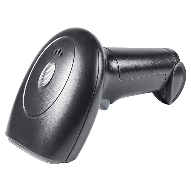 HS-10 Black USB CMOS Handheld 1D Barcode Scanner Wired Reader with Stock Status 200FPS Scan Speed 1-Year Warranty