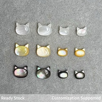 Liontin Kepala Kucing Ukiran CNC Laris Manis, Perhiasan Mutiara Asli untuk Kalung & Gelang DIY