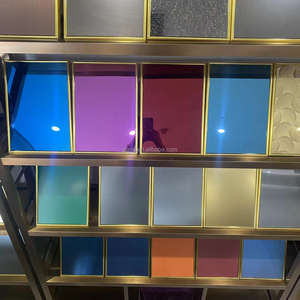 AISI 201 <span class=keywords><strong>304</strong></span> แผ่นสแตนเลสสี 316 430 BA กระจกสีทองกระจกสีฟ้าสีแผ่นโลหะตกแต่ง - Product Image 6