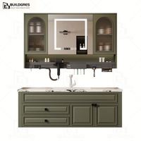 Buildgres-Ensemble de meuble de salle de bain élégant, meuble de salle de bain de style espagnol