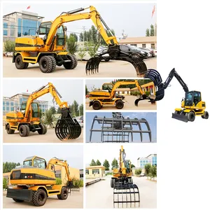 Demolition Grapple Customized Hydraulic Grab With Arm For Catching Scrap Metal Excavator 360 Degree Rotating Log Grapple