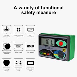 DUOYI DY4100 Ground Resistance Tester 0-2000 Ohm Megohmmeter Earth <strong>Surface</strong> Resistance <strong>Meters</strong> - Product Image 2