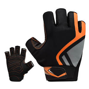 Gants de musculation en cuir demi-doigts légers avec sangle de poignet réglable, logo personnalisé, service OEM - Product Image 6